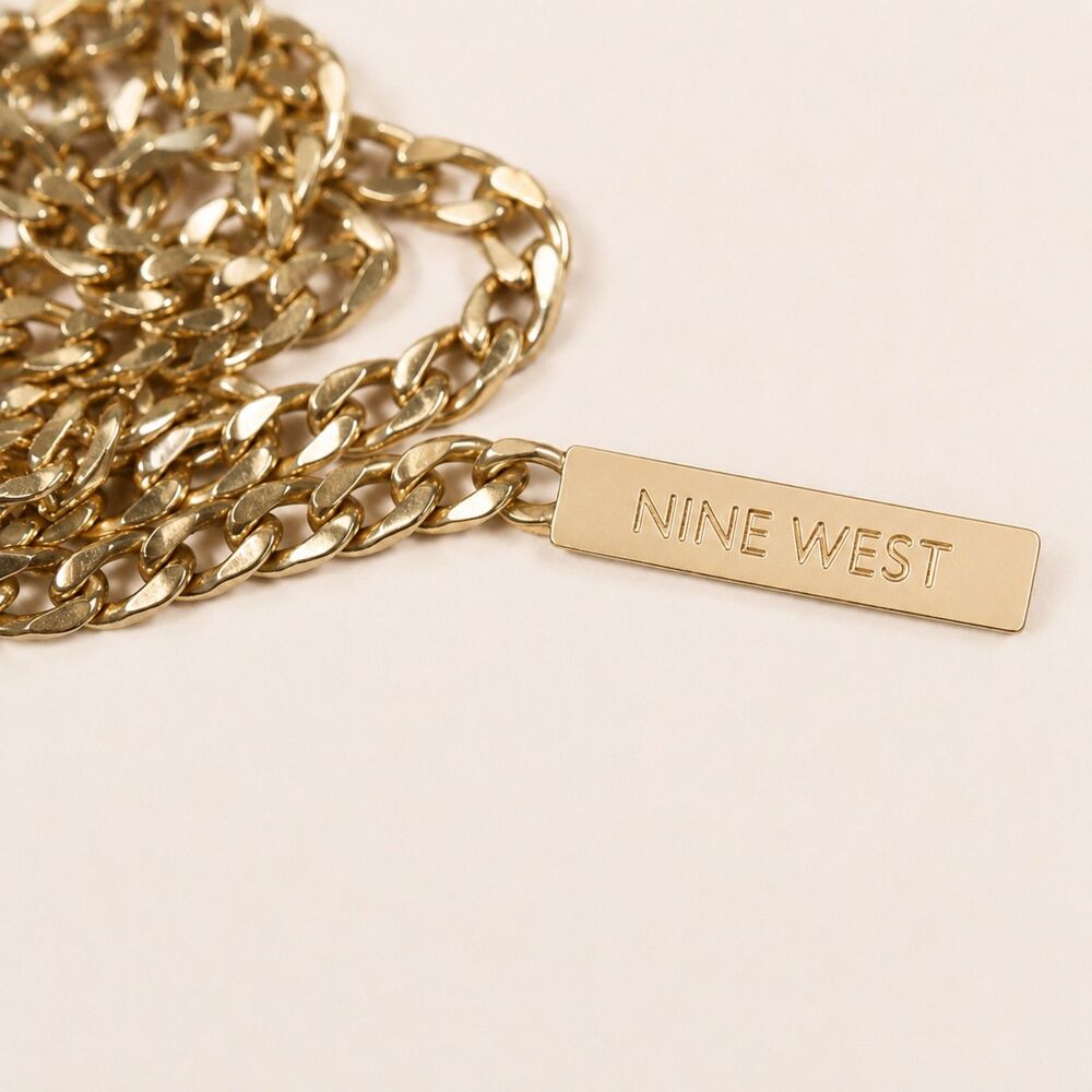 Nine West gold-tone chunky chain-link belt